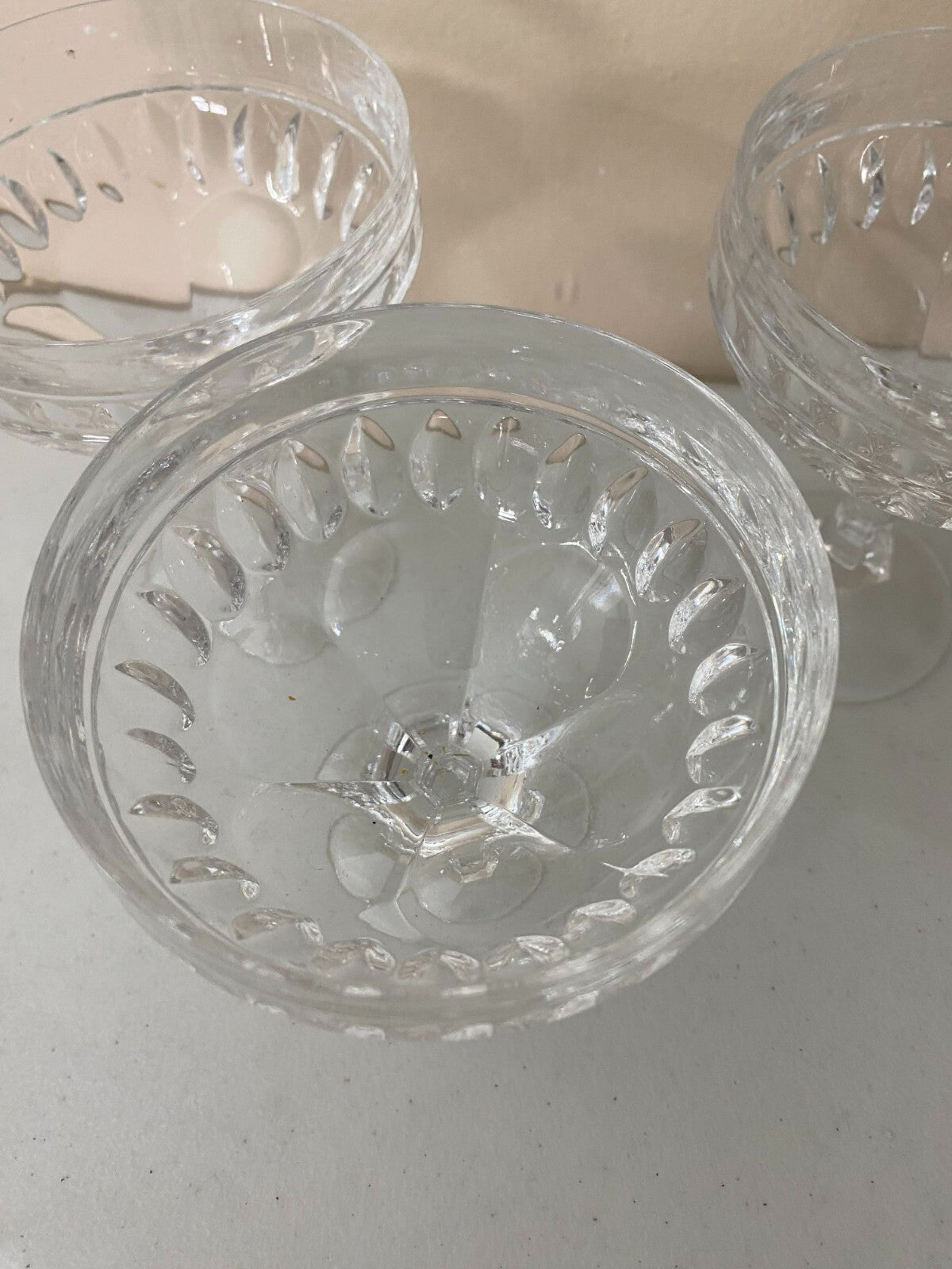 Lot Of 4 Zwiesel Footed Round 5 Inch Cut Glass