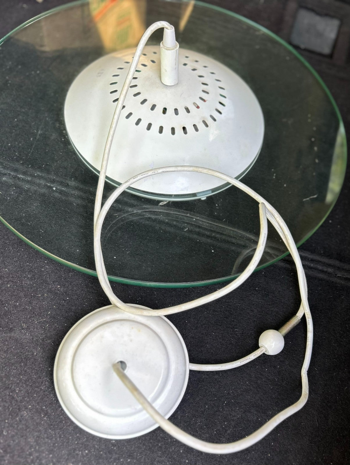 Vintage Clear Glass Round 150 Watts Max Chandelier