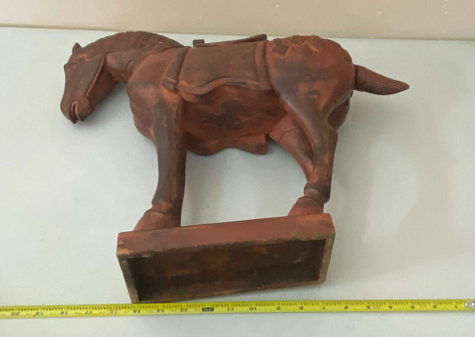 Wooden Brown Collectible Hand Carved Horse
