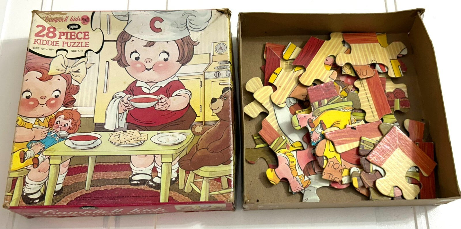 Vintage Campbell's Kids Jigsaw Puzzle - 28 Pieces - 3 x 10 Inches