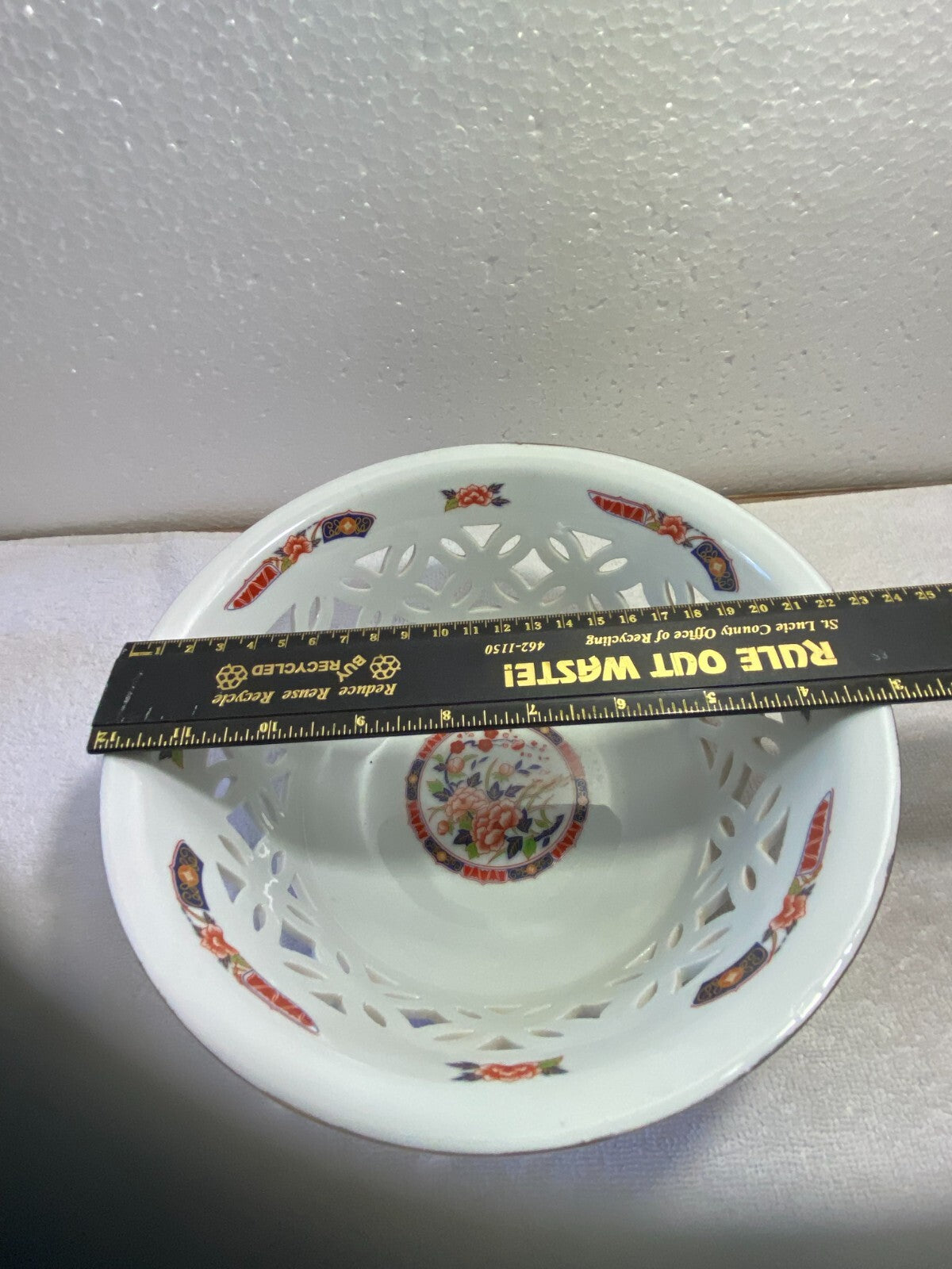 Vintage Rare Reticulated 1960 Imari Bowl