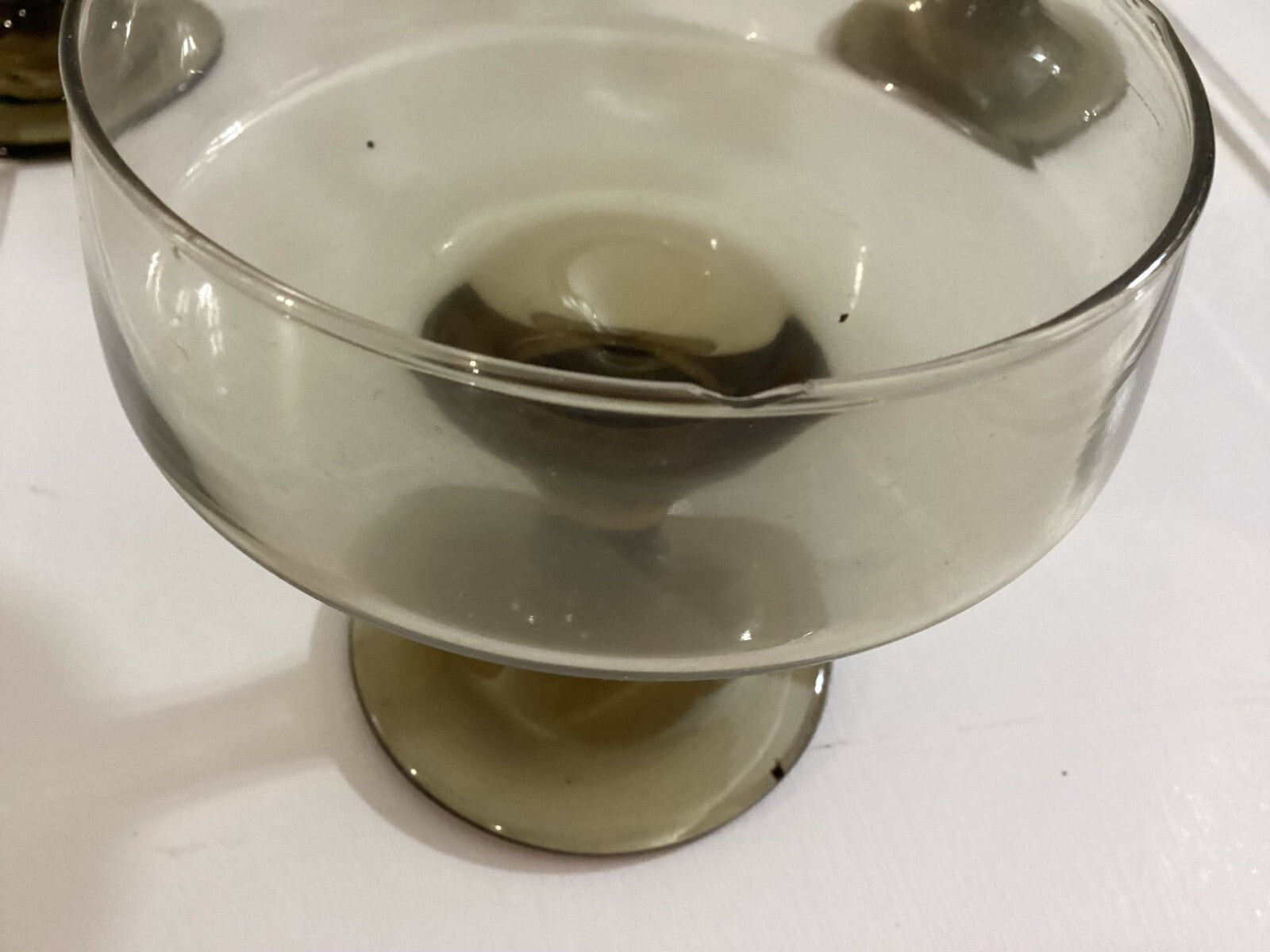 Lot Of 6 Libbey Glasses Thawny Accent On The Rocks And Sherbet Dessert Glass