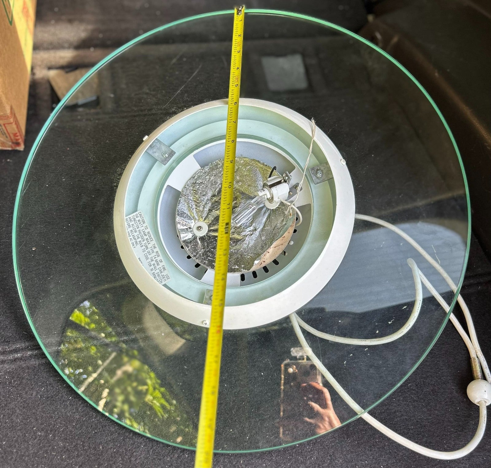 Vintage Clear Glass Round 150 Watts Max Chandelier