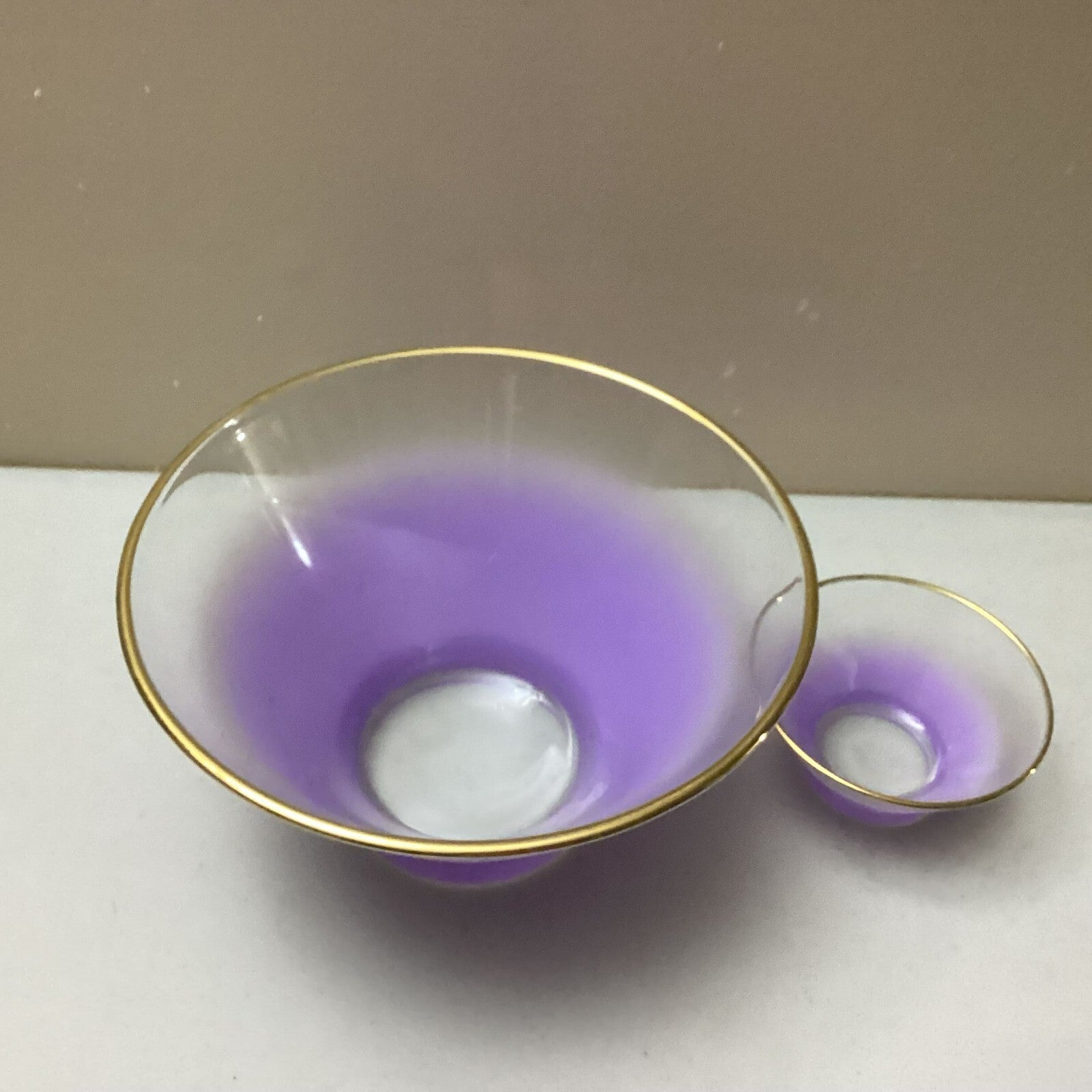 2 Pieces Set Of Vintage Purple Blendo Bowl Set