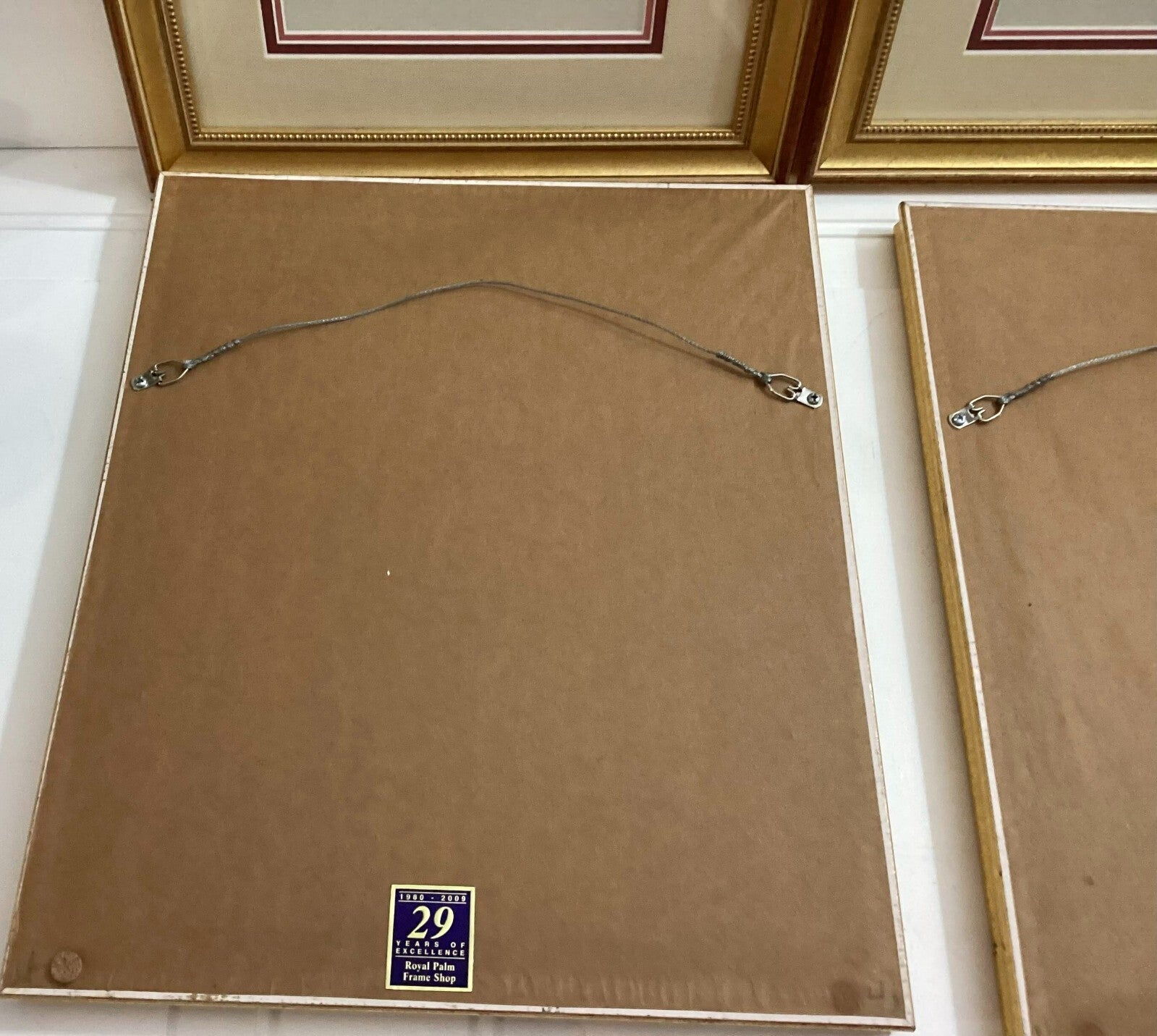 Set Of 4 Shade Of Coral In Gold Framed. Immaculate. All Numbered