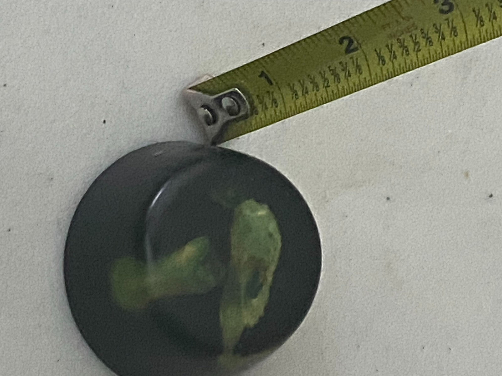 Vintage Joyeria Estrella Bogota Paperweight Green Round Shaped