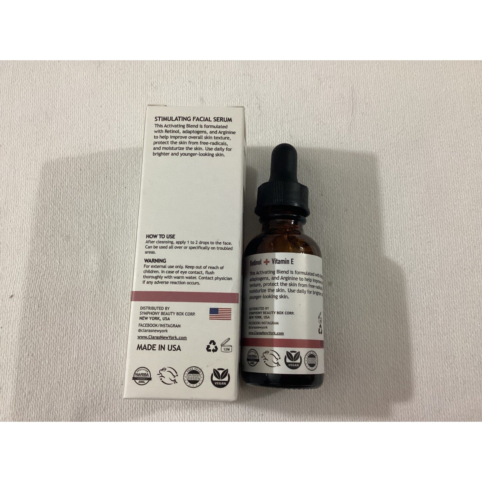 Clara’s NY Serum + Vitamin E Retinol 1 oz