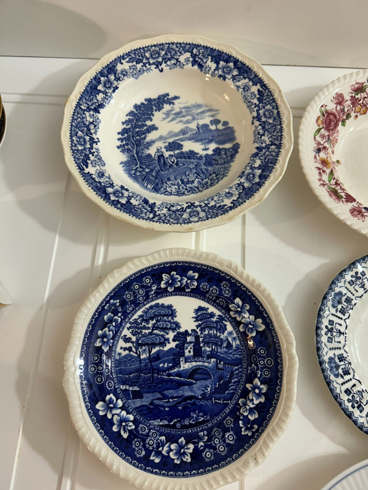 Lot Of 7 Various Assorted Fine China Porcelain Plates