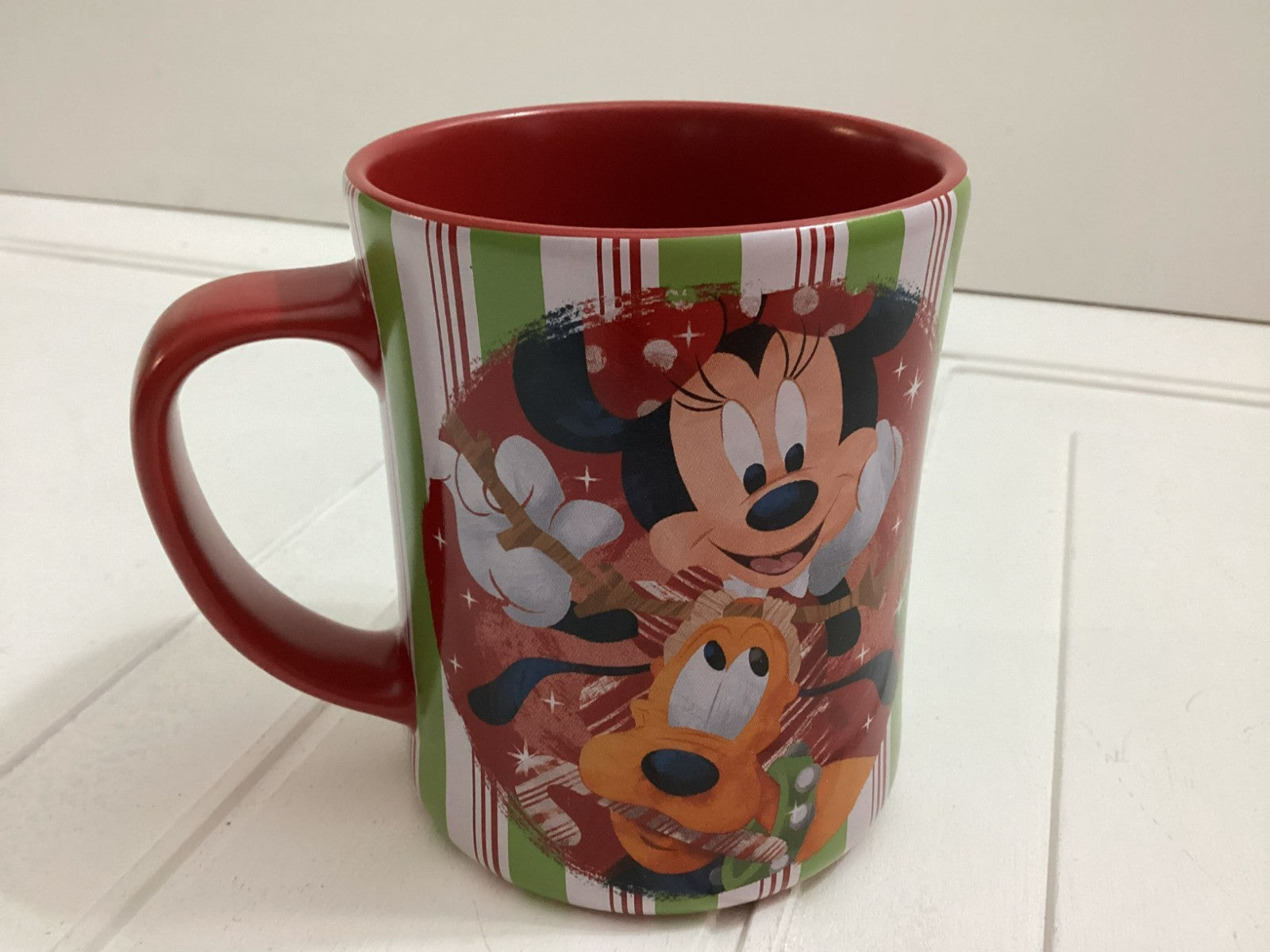 Disney Multicolor Christmas Theme Mickey, Minnie And Pluto Mug
