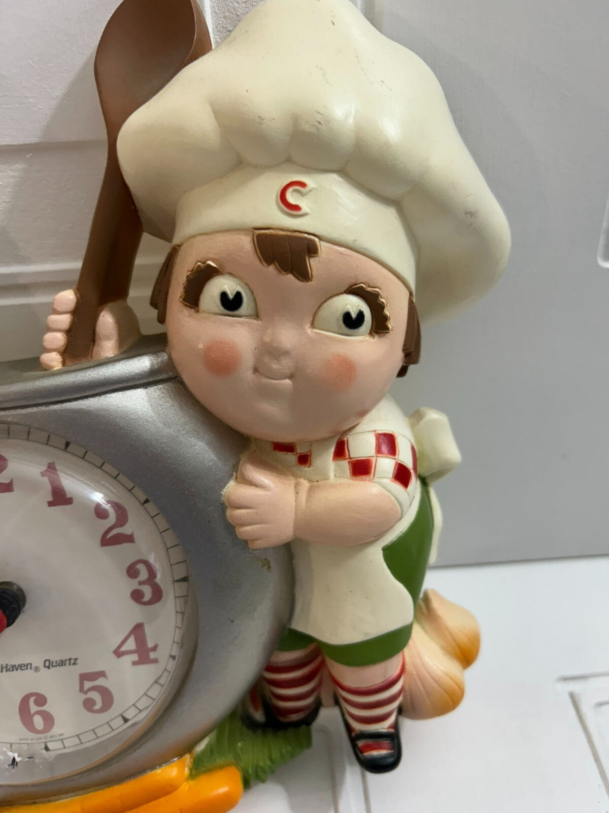 Vintage Campbell Soup Kids Chef Hanging Quartz Battery Operated Clock