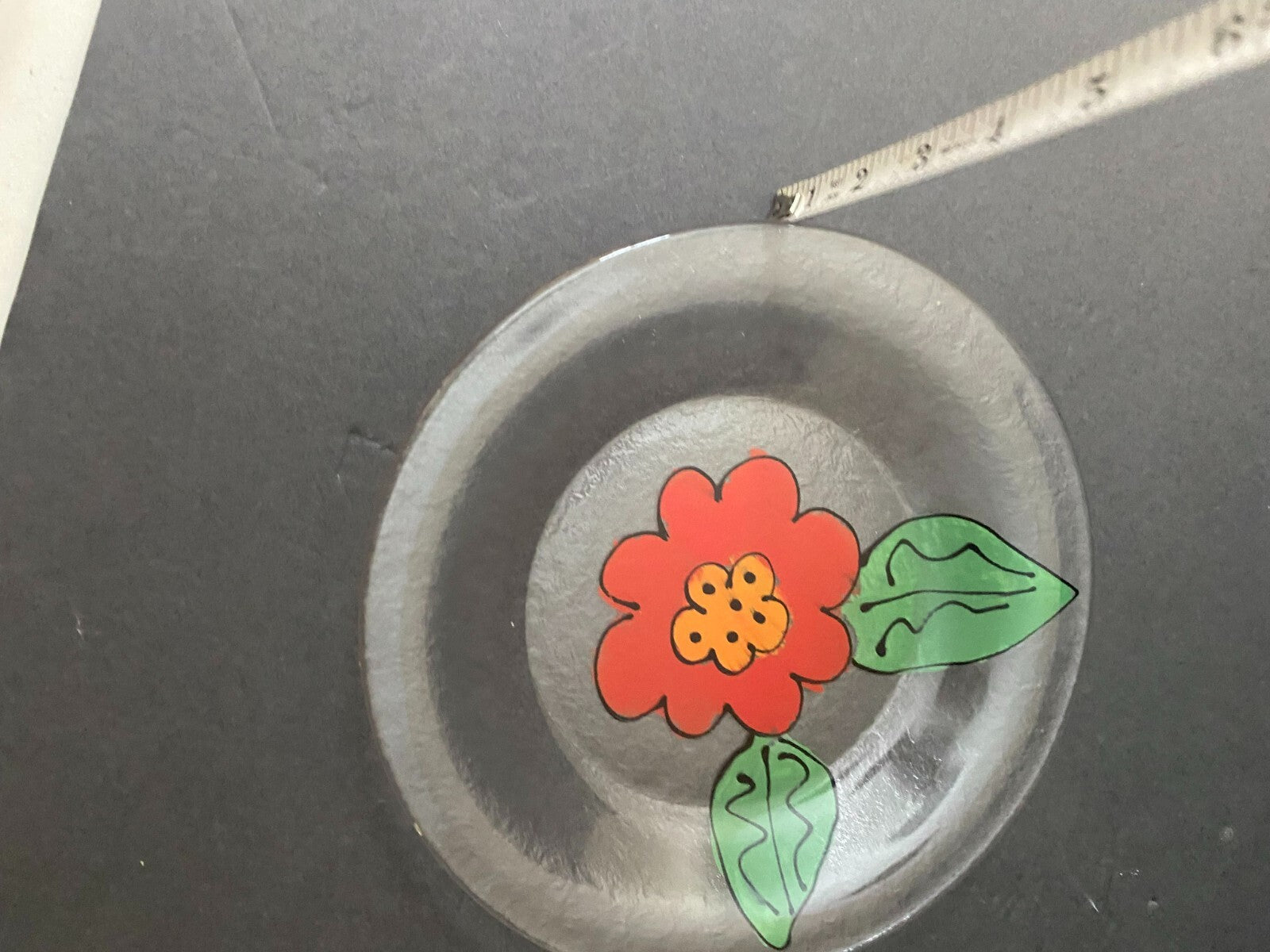 Set Of 2 Multicolor Round Shaped Floral Design Mid Century Plates 8 Inches