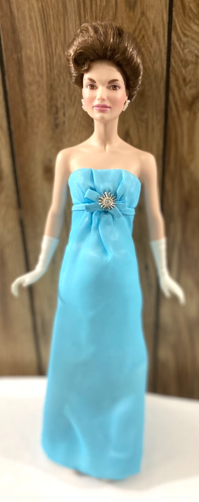 Franklin Heirloom Kids Jackie O In Blue Dress Vinyl Dolls With Box