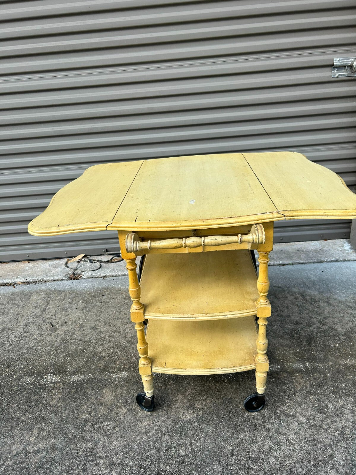 Vintage Ethan Allan Wooden Tea Cart