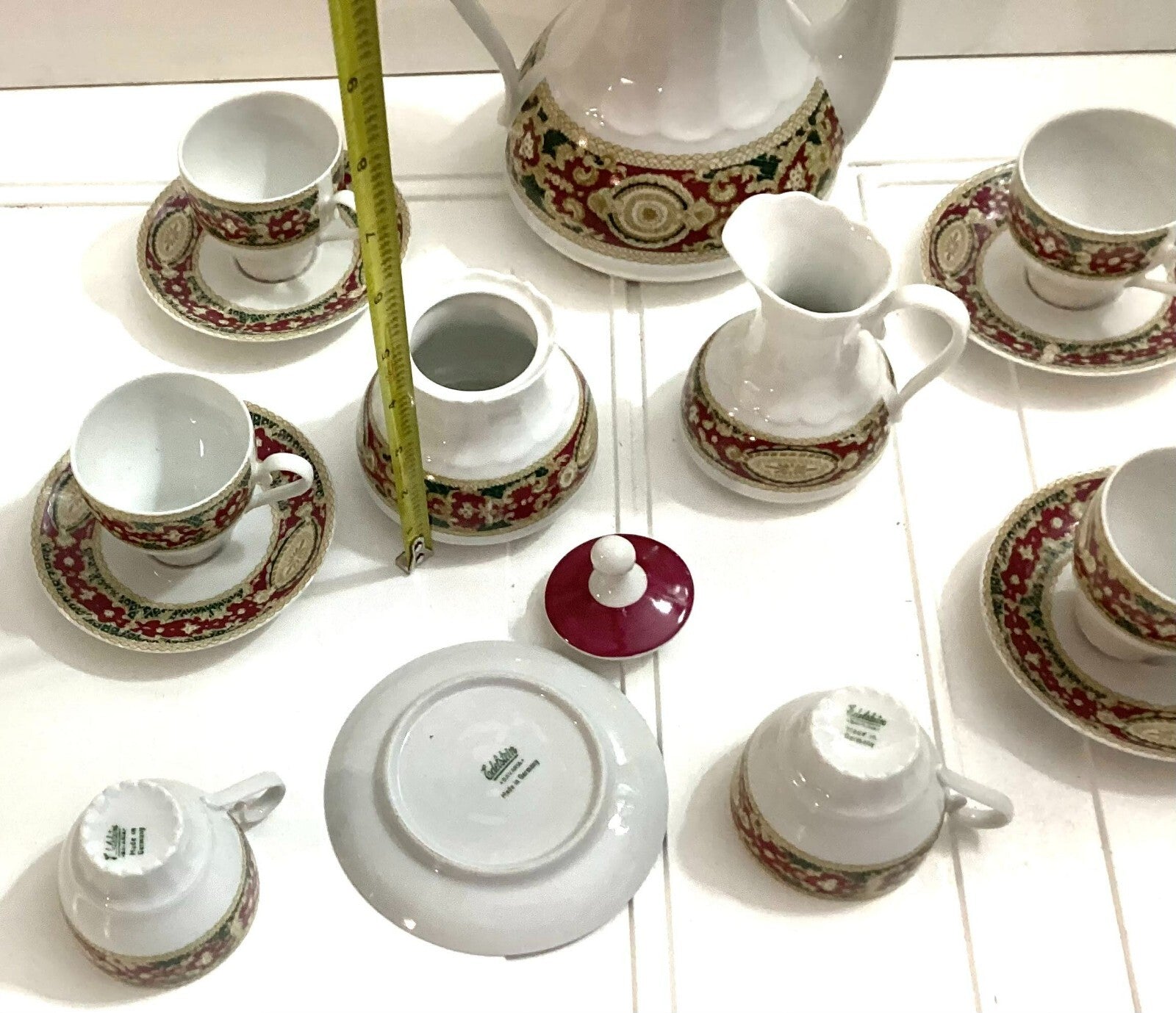 Vintage Edelstein Bavaria Tea Set With Lidded Sugar And Creamer