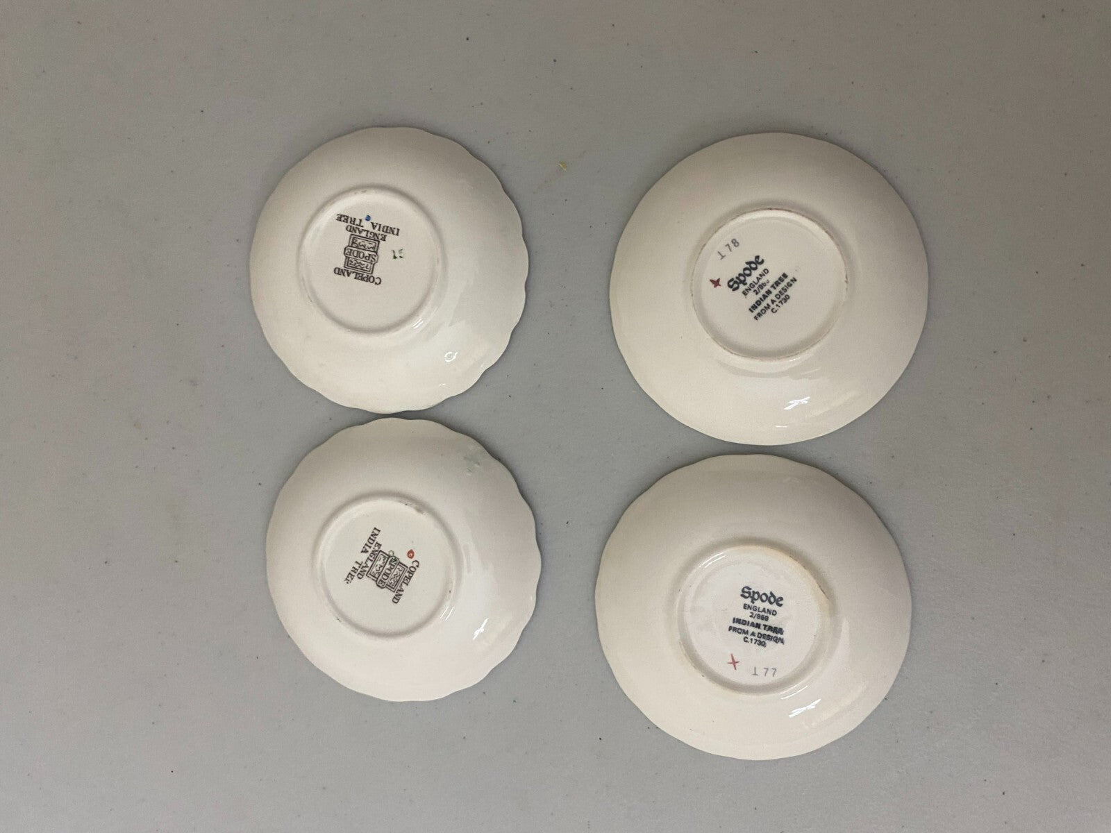 Lot Of 4 Spode Butter Pat/Salt Dishes 3.5 x 0.5