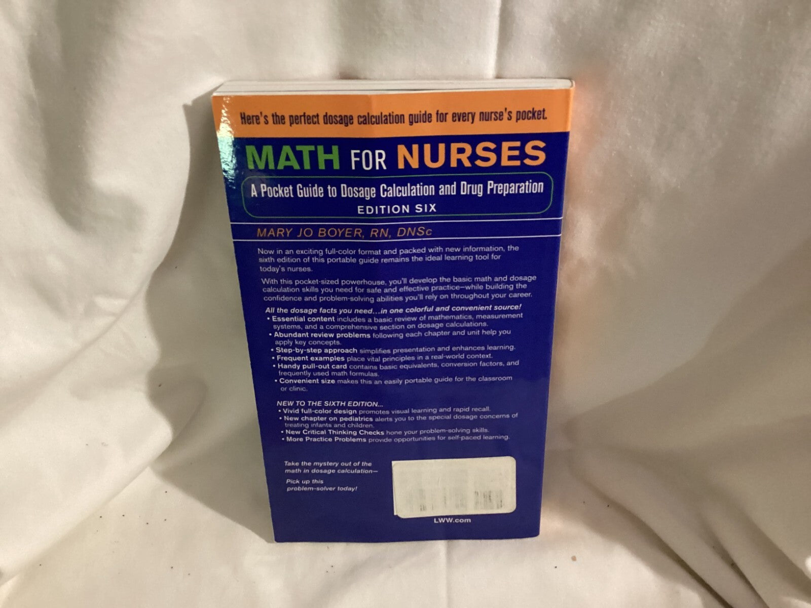Math for Nurses 6th Edition Pocket Guide By Mary Jo Boyer Trade Paperback