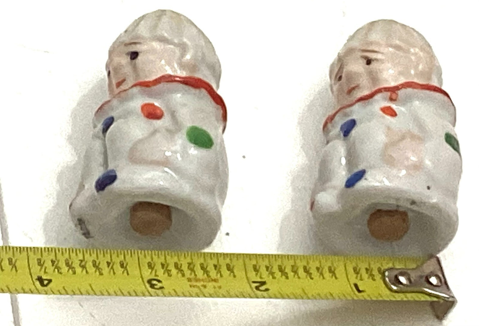 Vintage Sitting Sad Clowns Salt And Pepper Shakers Set
