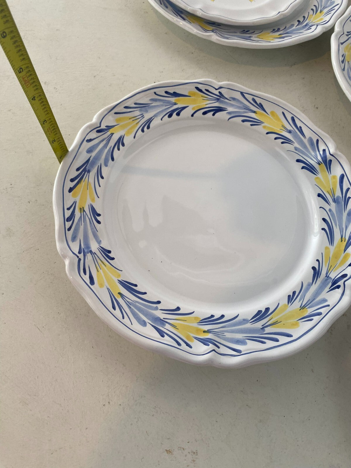 6 Dinner 6 Salad Plates By Made In Italy 8”, 10.5”