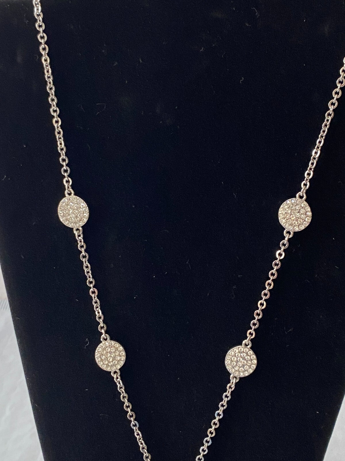 Silver Tone Womens Necklace With Rhinestone Tiger Pendant