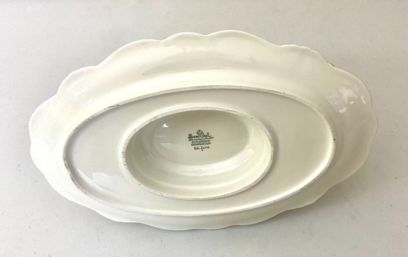 Rosenthal White Porcelain Pompadour Floral Design Gravy Boat