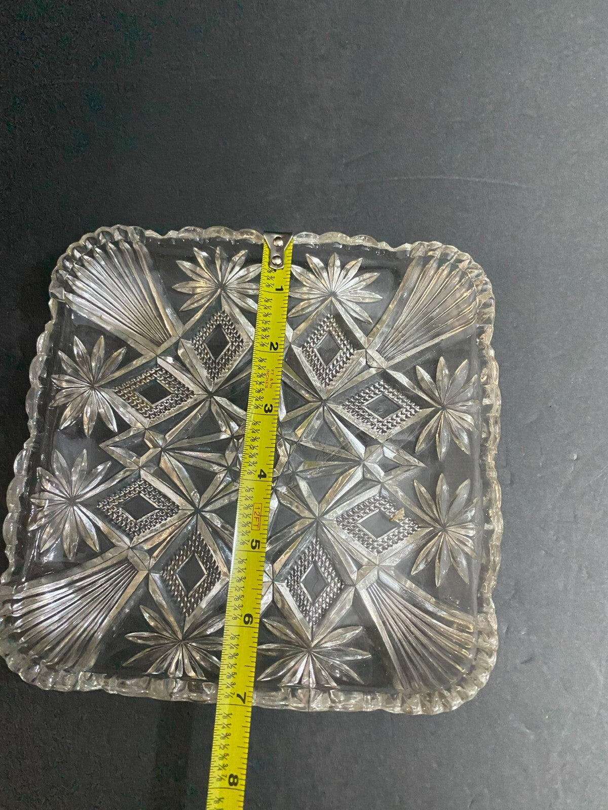 Antique 1894 Square EAPG DISH Bowl Champion Pattern
