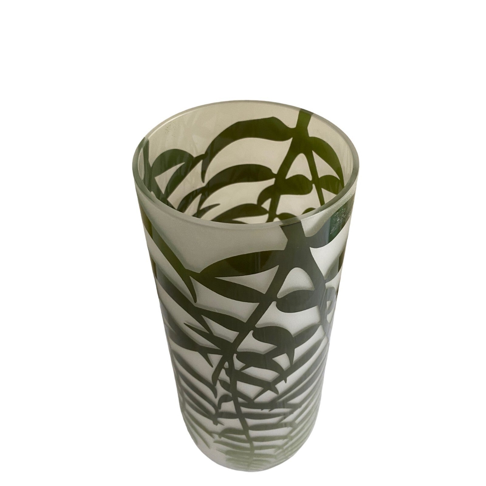 Tall Floral blown Glass