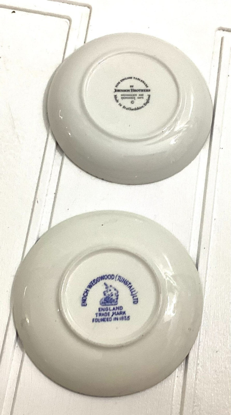 Vintage Enock Wedgewood And Johnson Brothers Round Shaped Display Mini Plates
