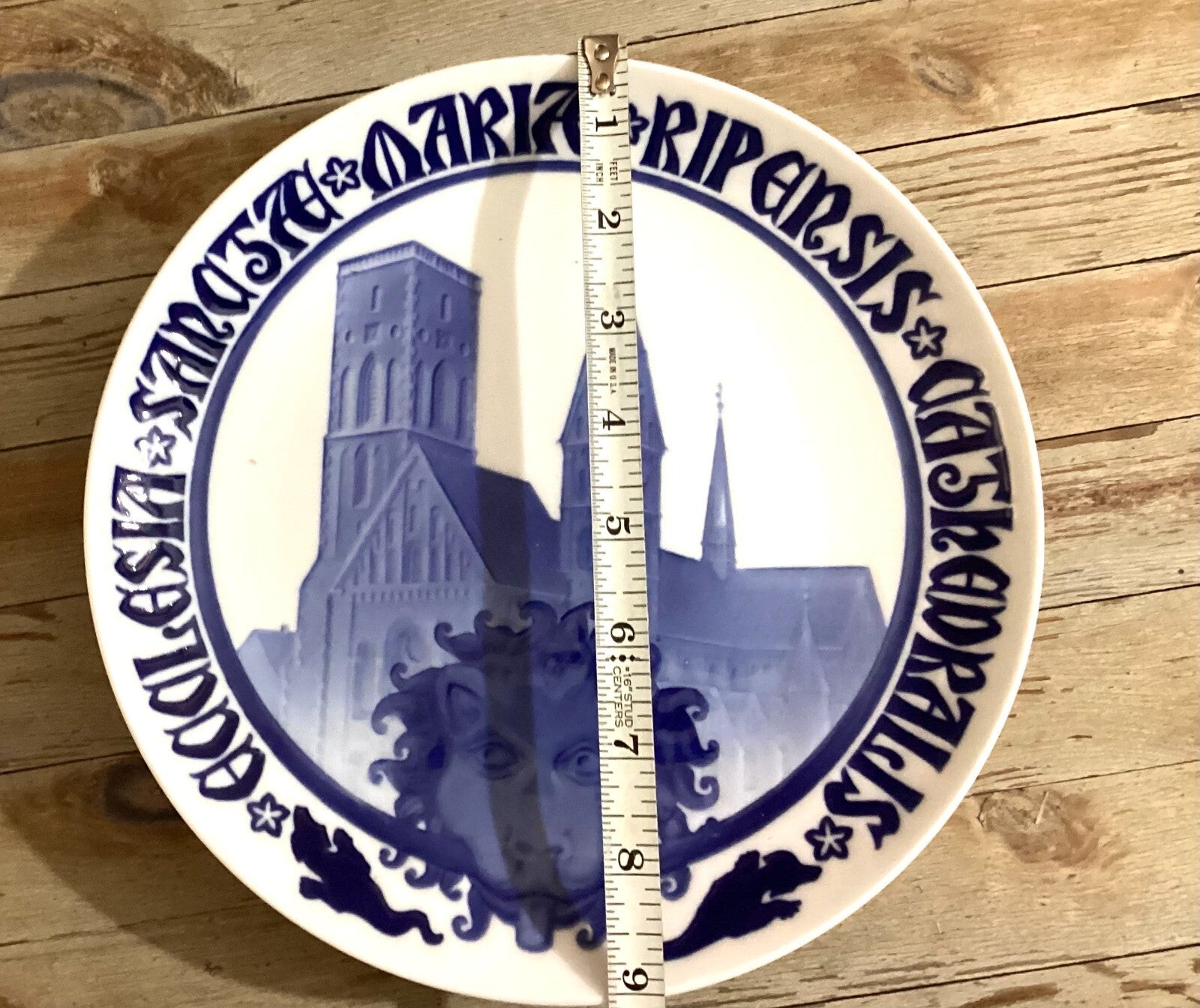 Bing And Grondahl White Blue Commemorative Plate From 1908 BG Cm28