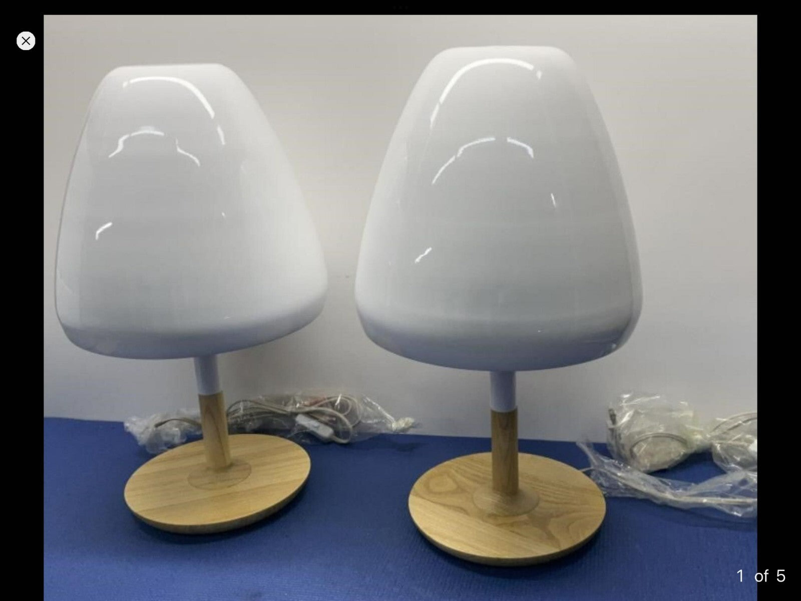 Lot Of 2 White Modern Alma Table Lamp The Aspen