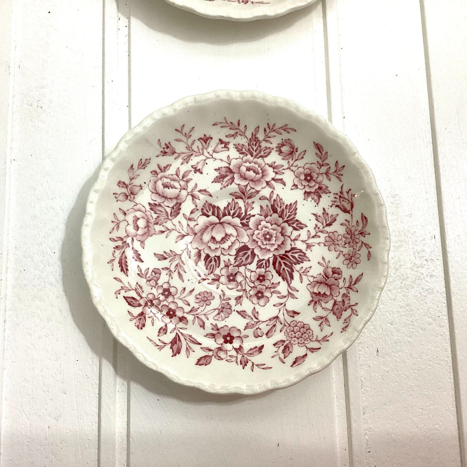 Lot Of 2 Mini Grindley England Printemps Pink Floral Plate 4 Inches