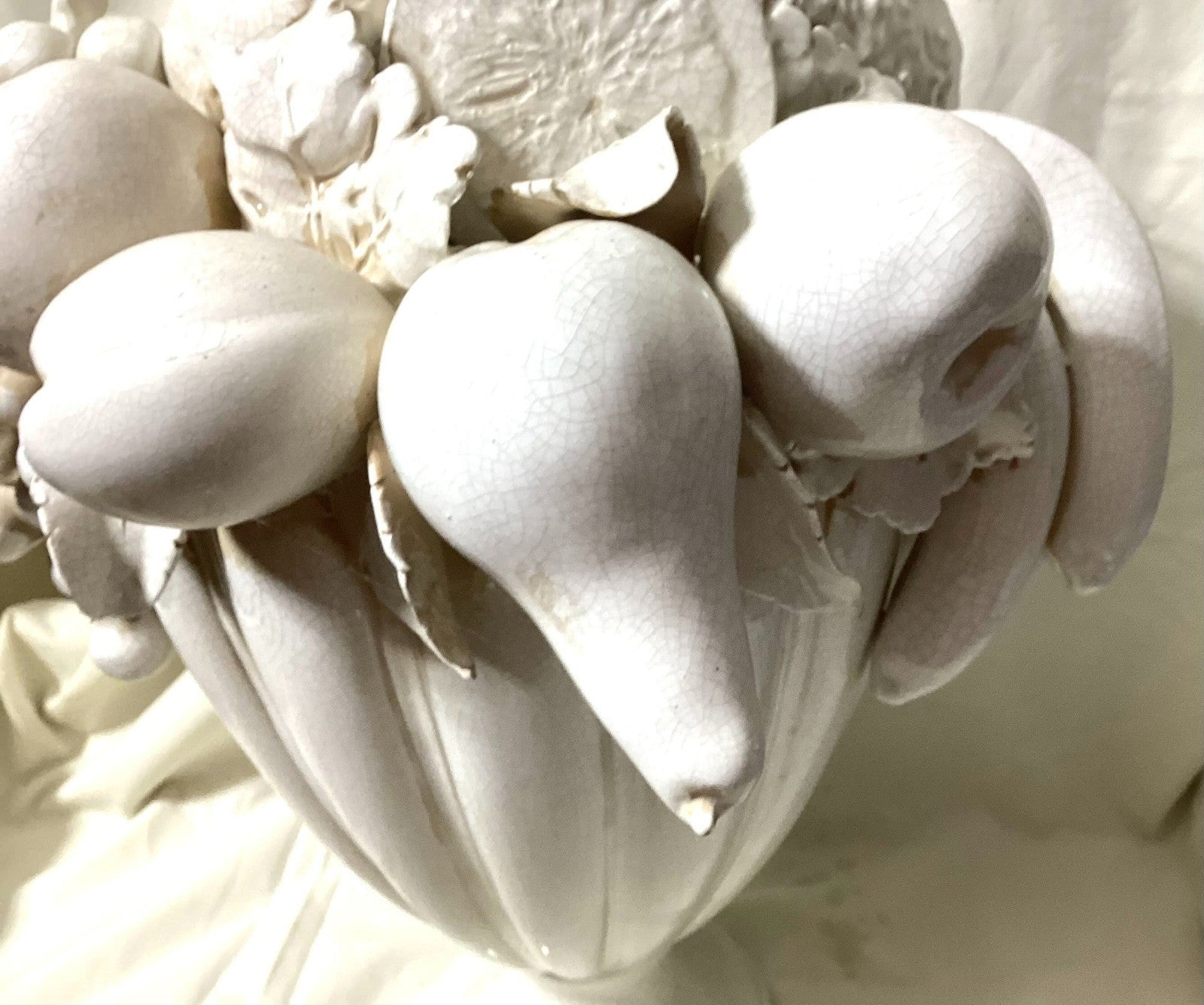 Vintage Large Italian Topiary Fruit Centerpiece - Blanc De Chine