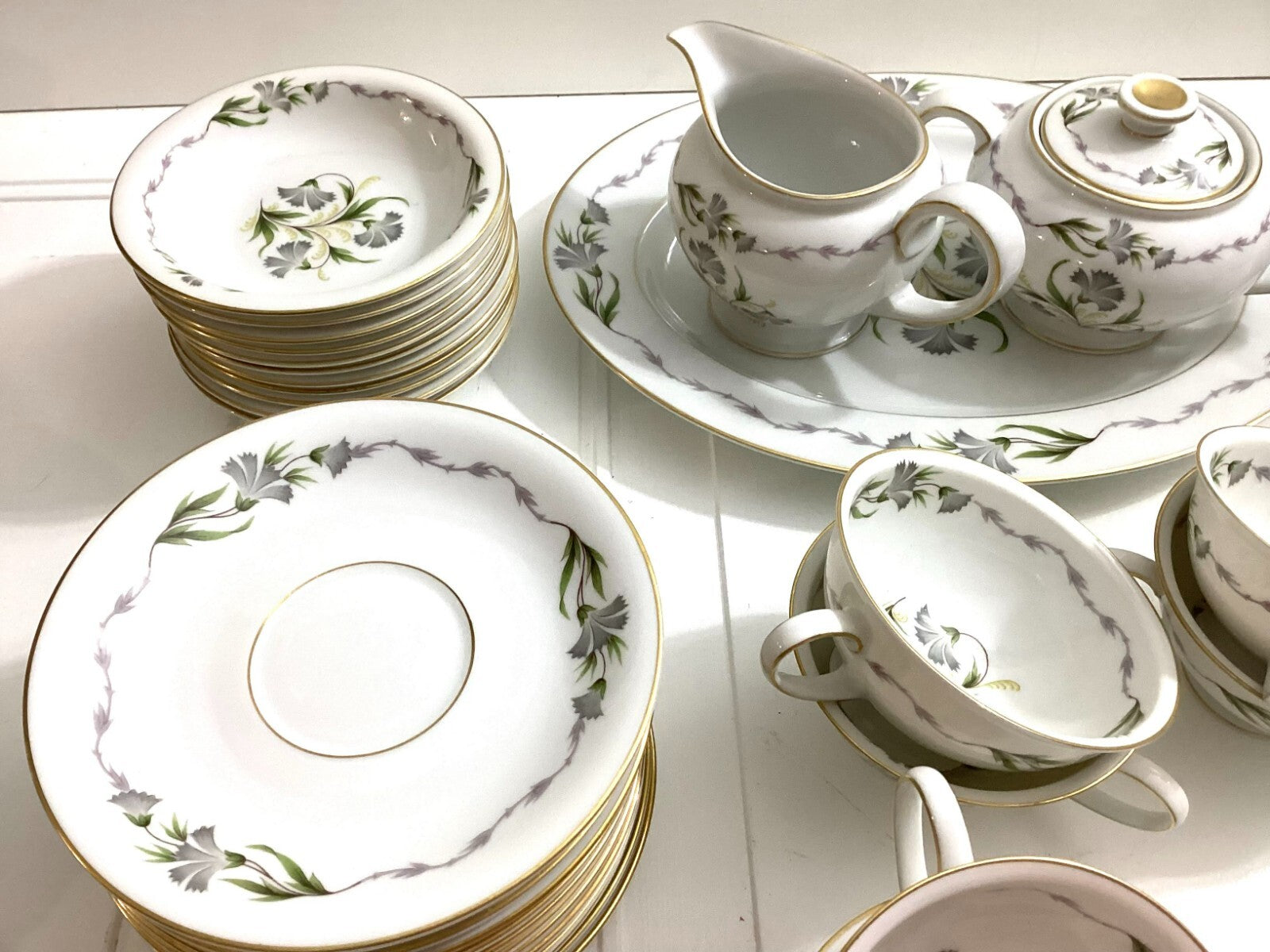 Vintage 93 Pcs Rosenthal Fantasia Fine China Dinner Set