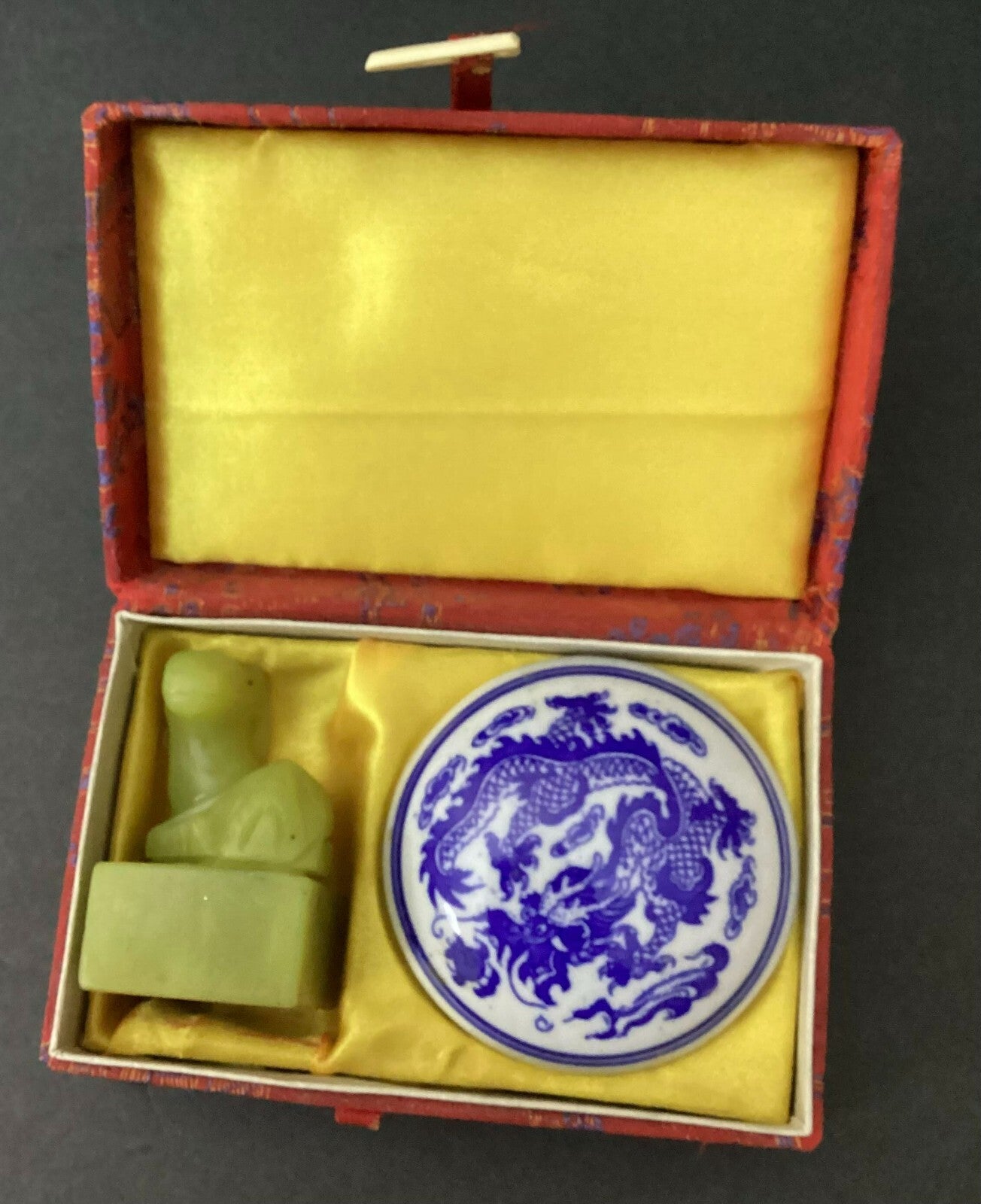 Asian Jade Signature Stamp With Red Ink