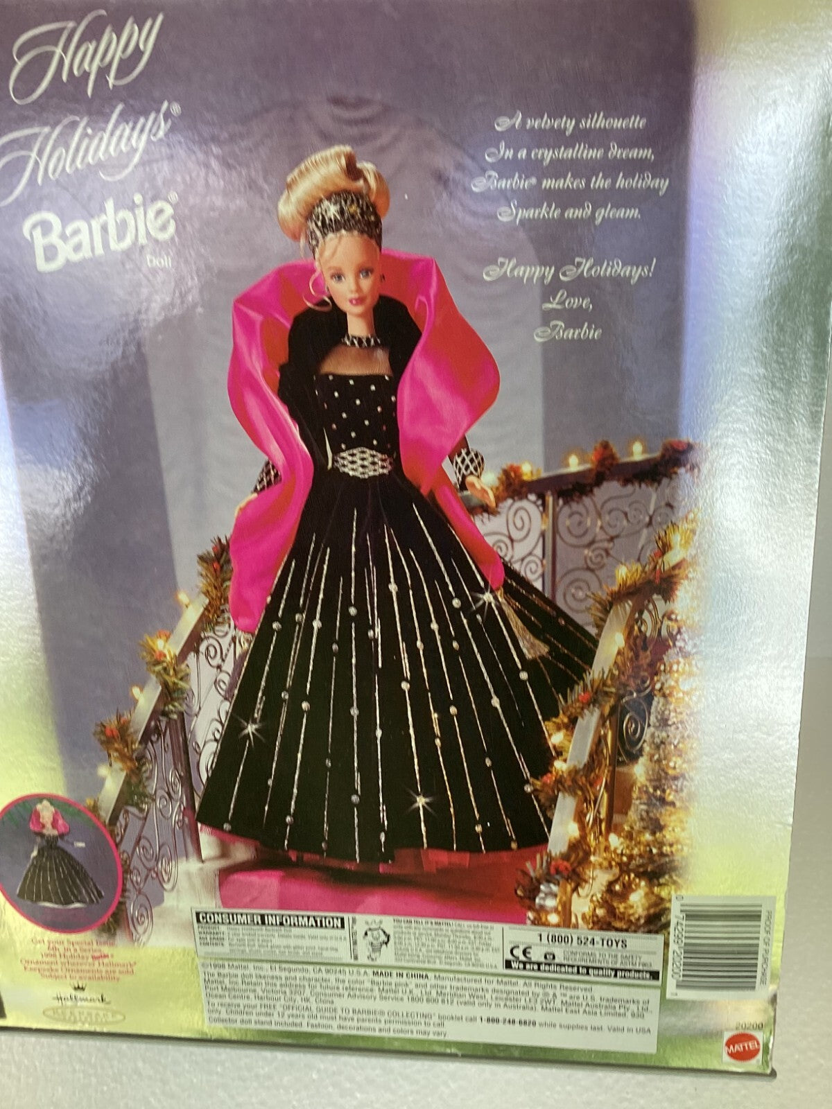 Mattel 20200 Barbie Doll Happy Holidays Christmas Special Edition With Box
