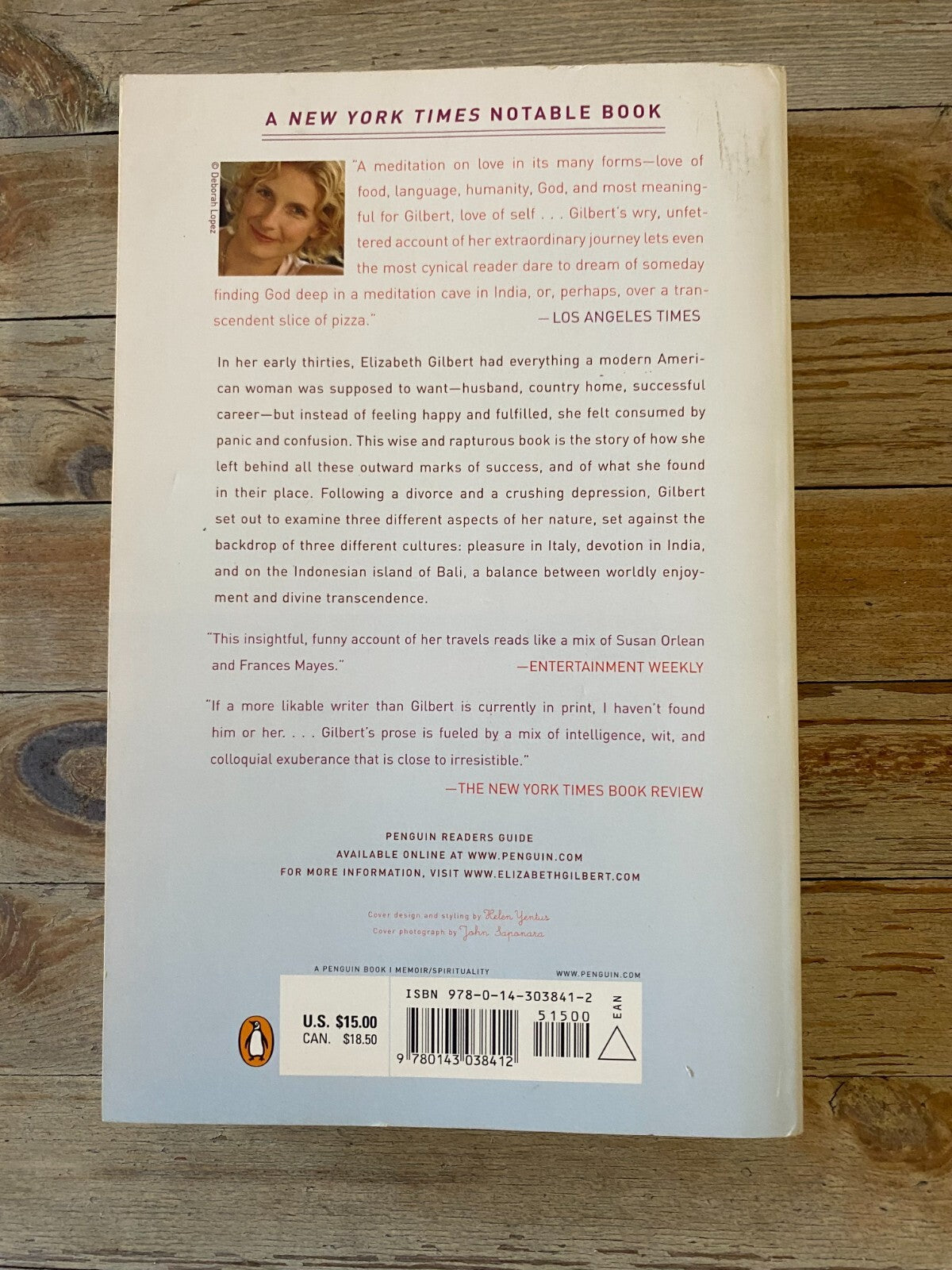Eat Pray Love By Elizabeth Gilbert Trade Paperback New York Times Bestseller