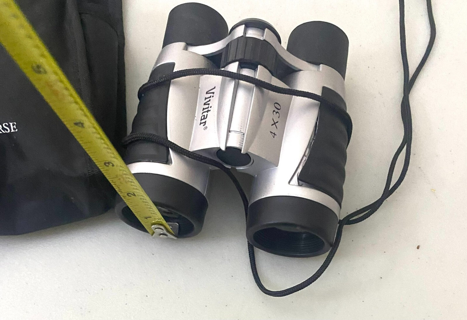 Vivitar Silver Black Magnification Binoculars 4 x 30 With Strap And Pouch