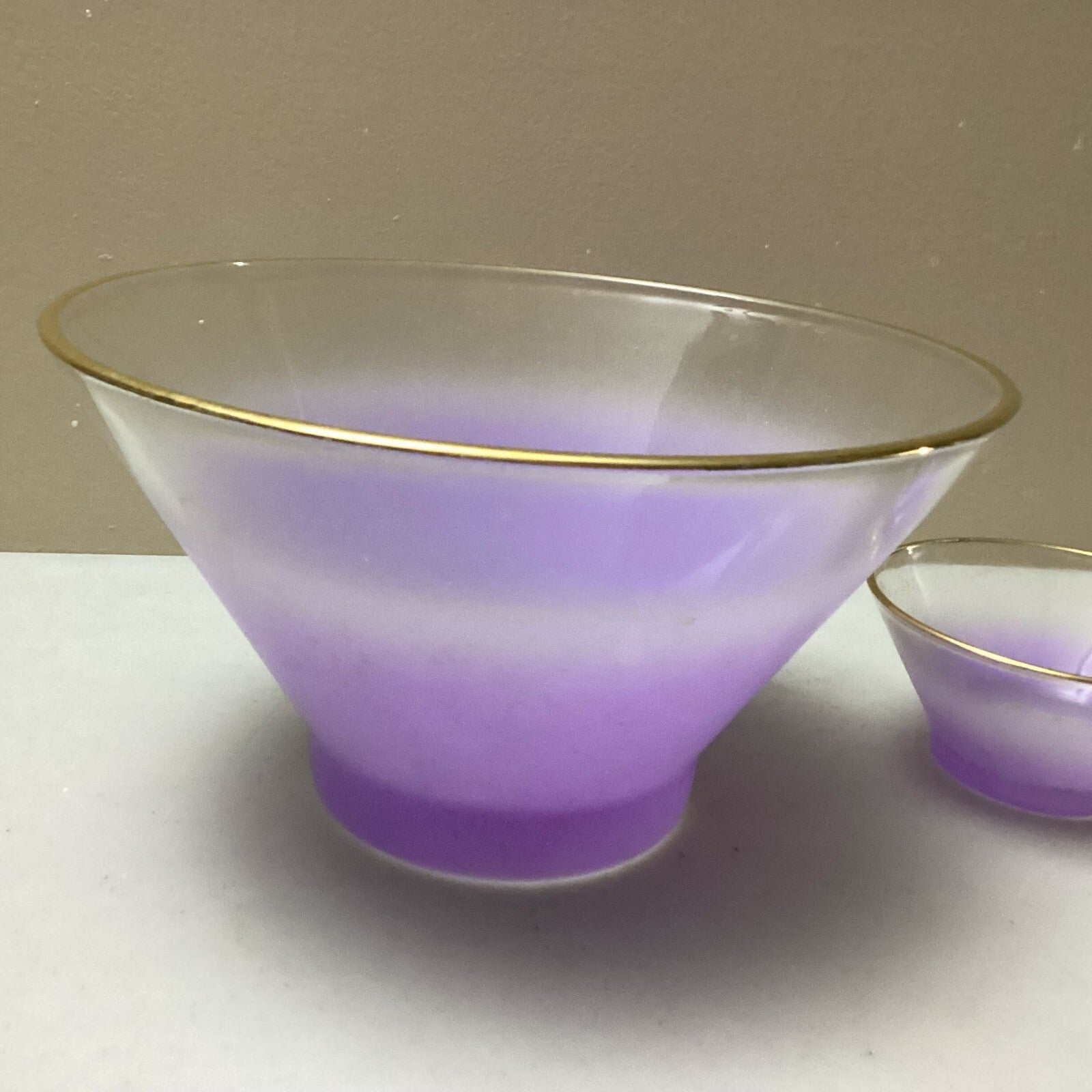 2 Pieces Set Of Vintage Purple Blendo Bowl Set