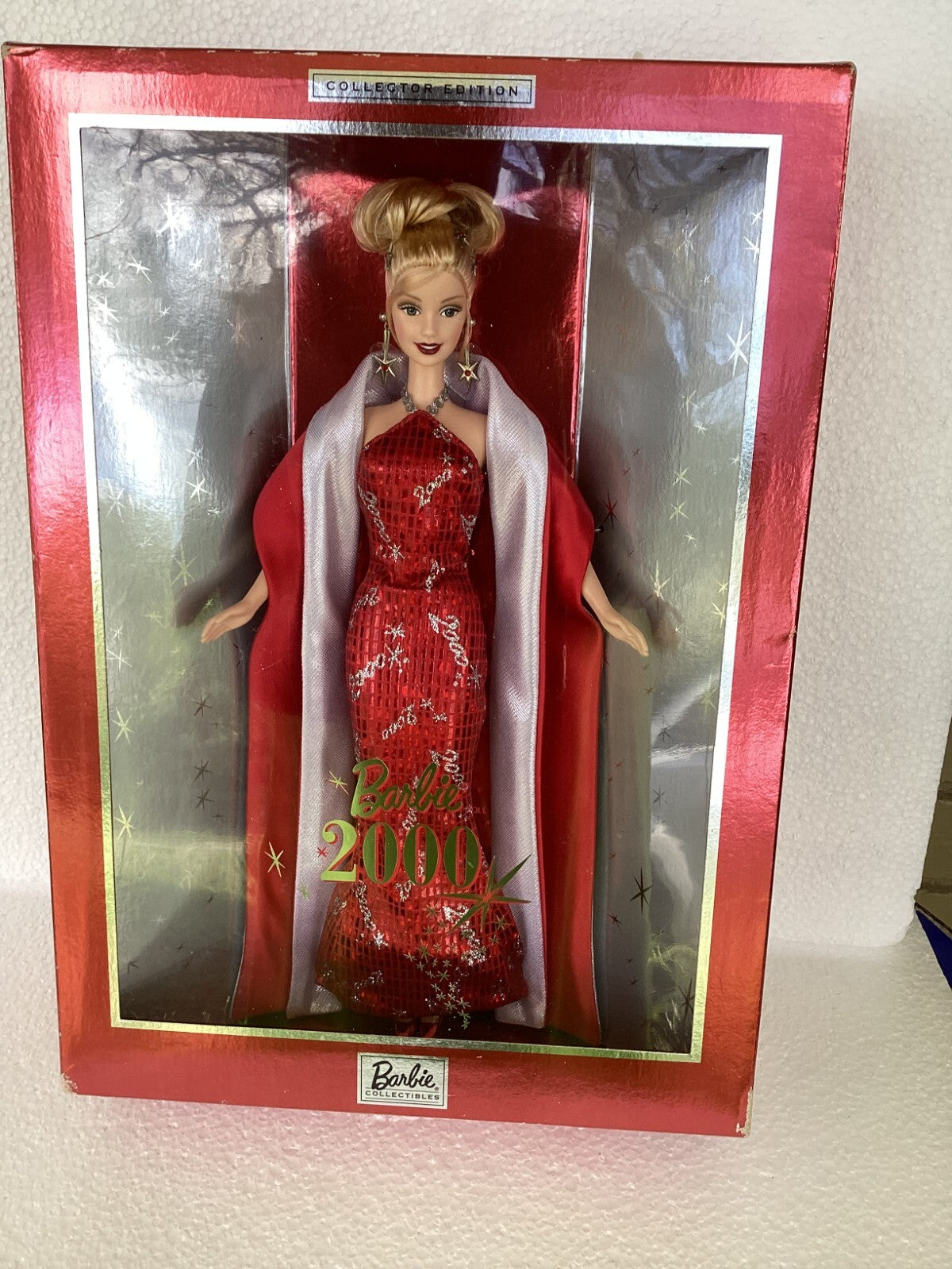 Mattel 27409 Kids Barbie Doll 2000 In Red Dress Collector Edition With Box