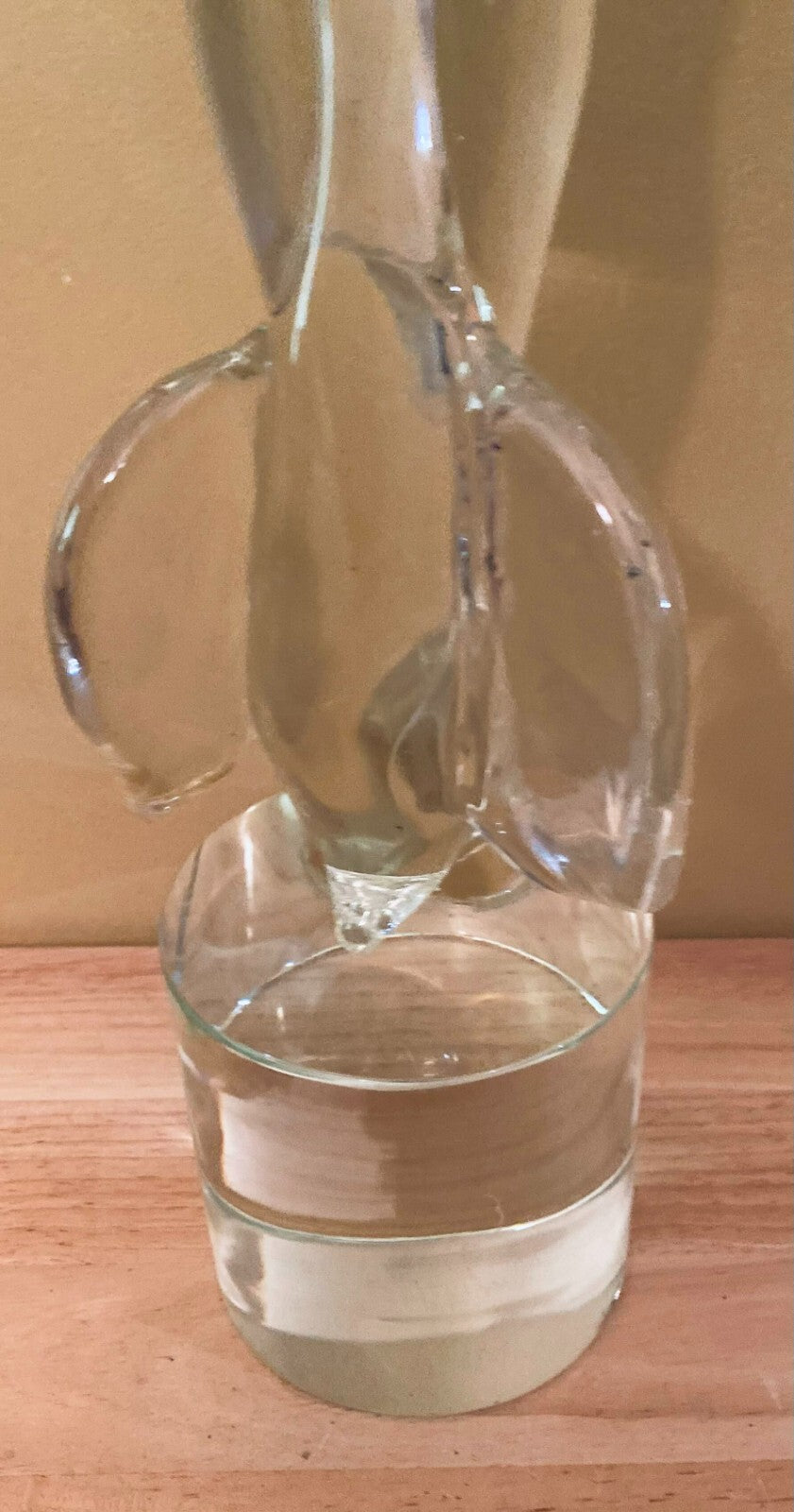 Tall Heavy Murano Glass Sculpture Collectible Display Decoration Girl & Swan