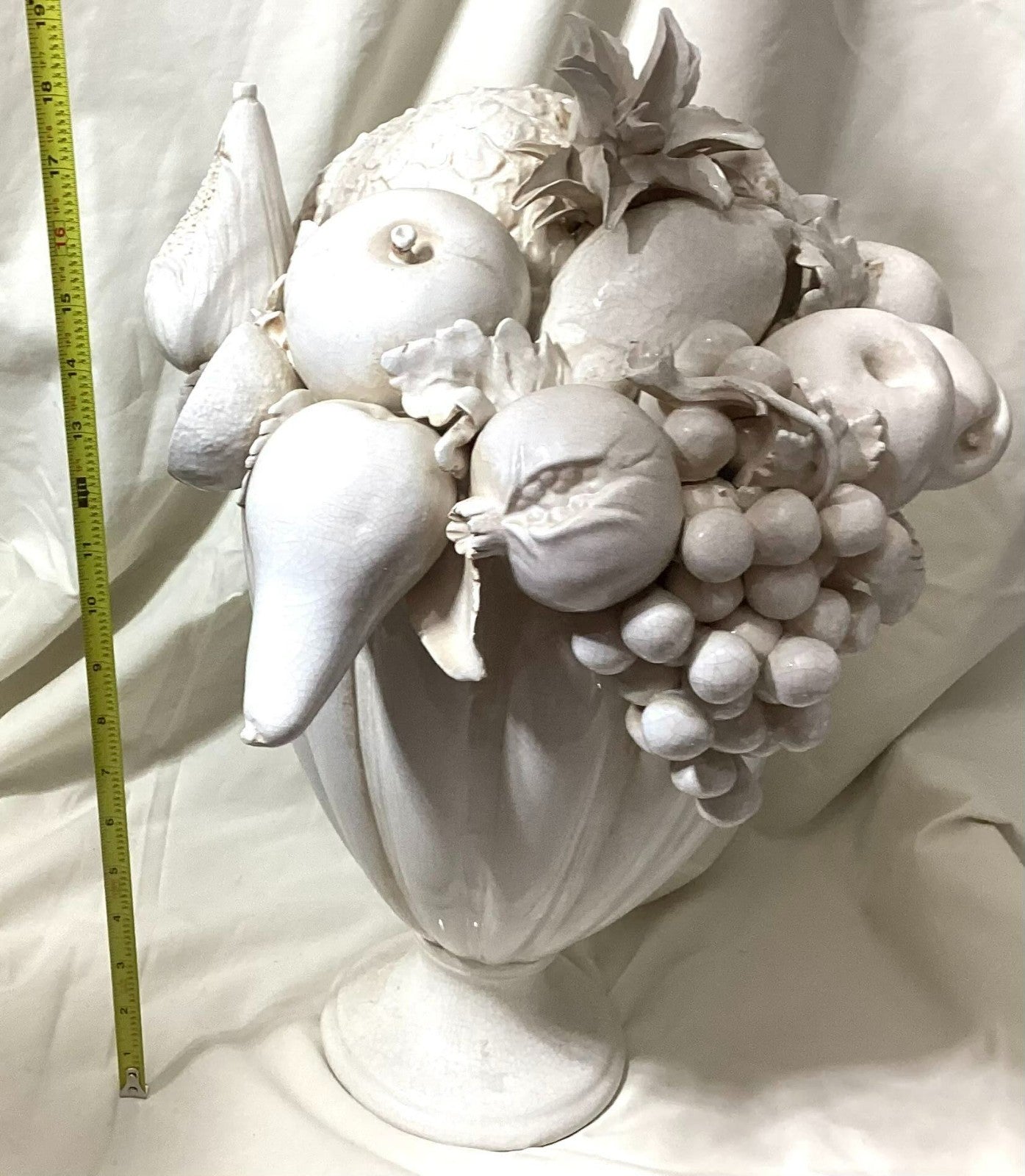 Vintage Large Italian Topiary Fruit Centerpiece - Blanc De Chine