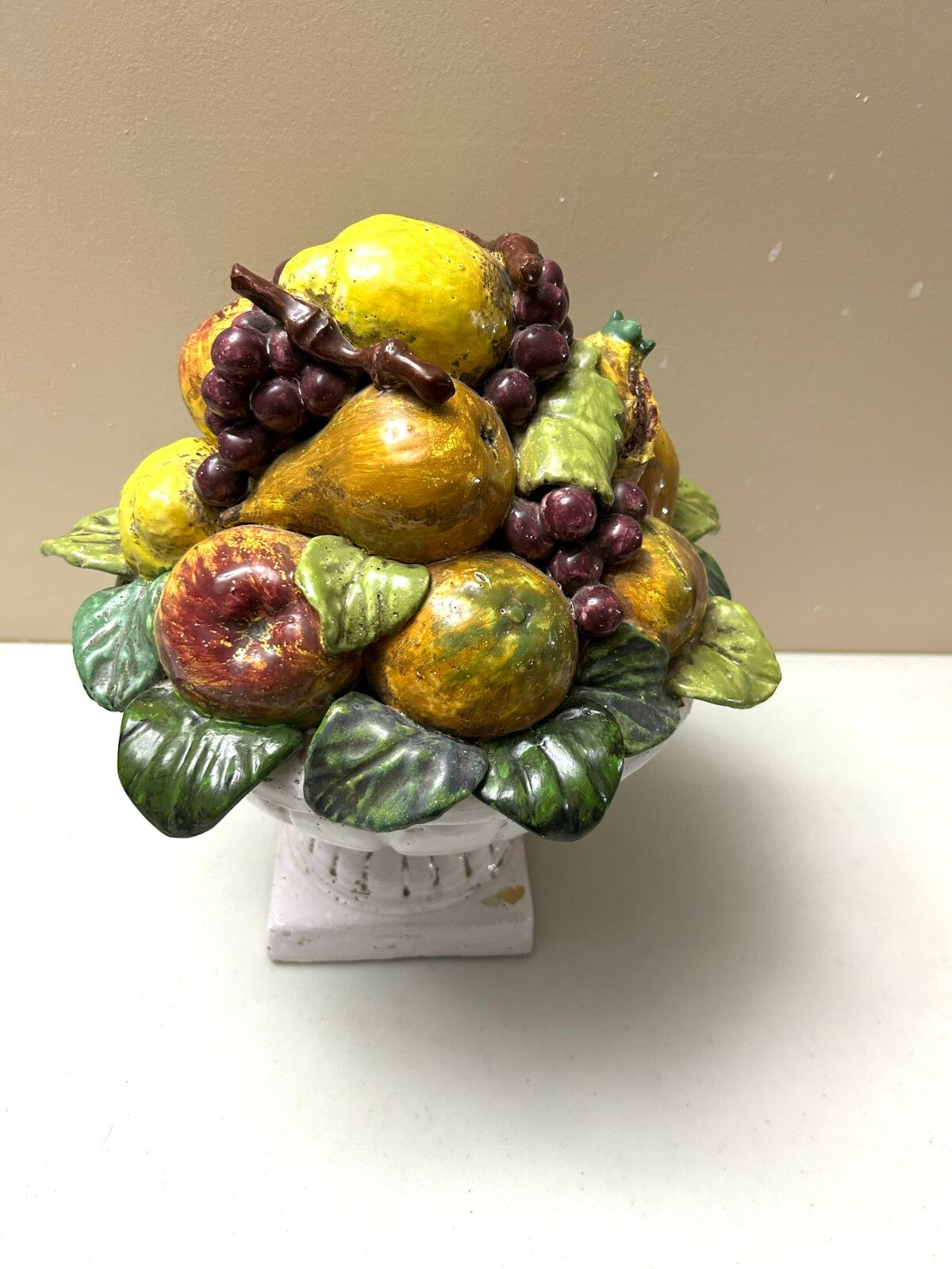 Vintage 14” Italian Tera Cotta Fruit Basket