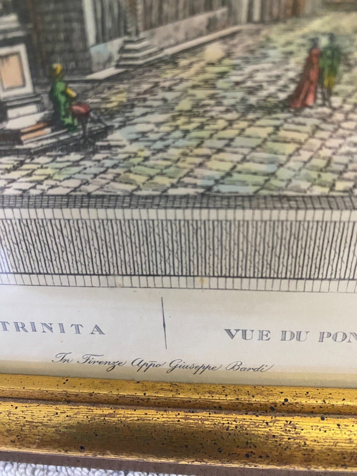 Giuseppe Zocchi Veduta Del Ponte E Chiesa Di S. Trinita Italy Painting