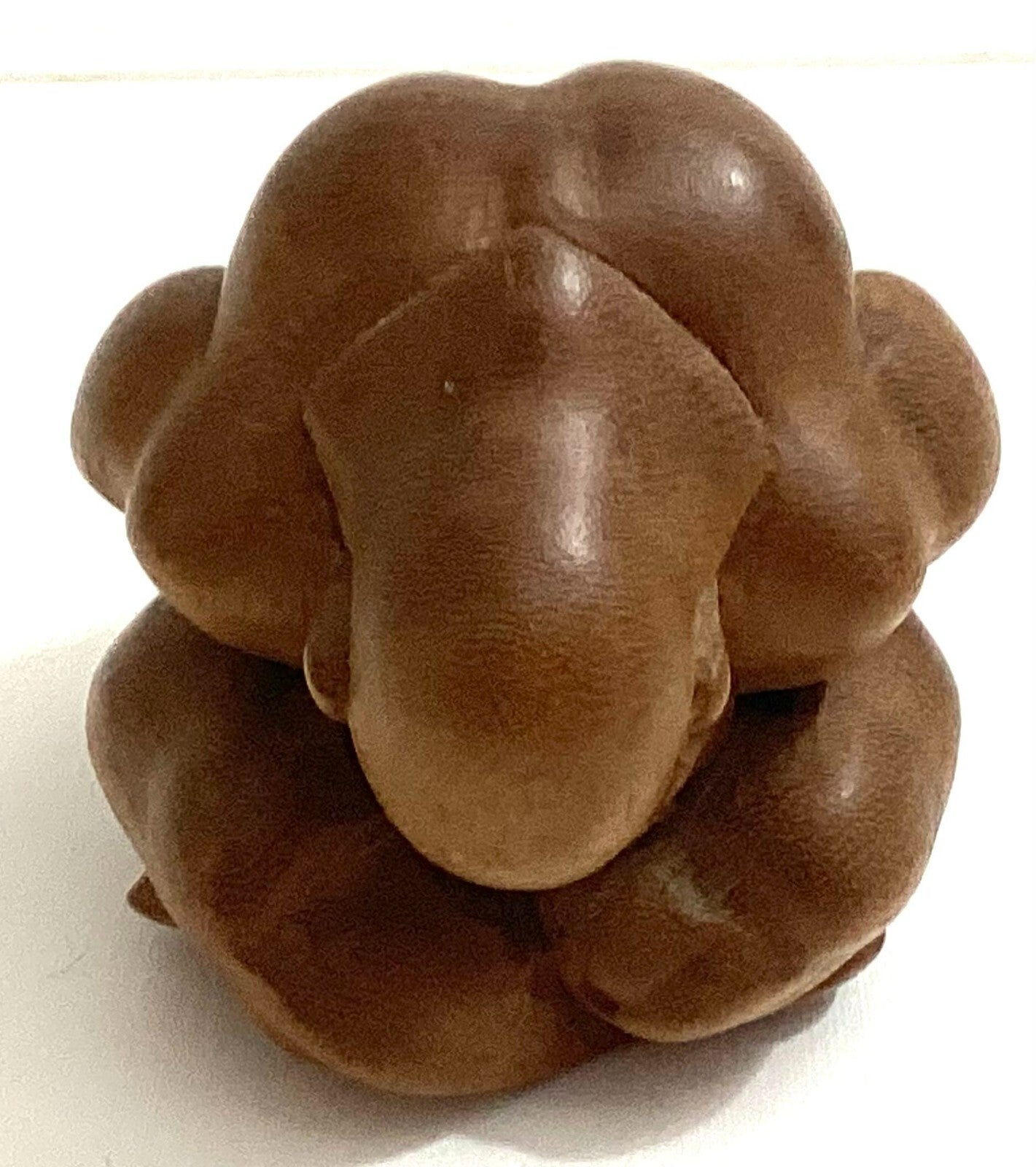 Wooden Carved Weeping Buddha Sculpture