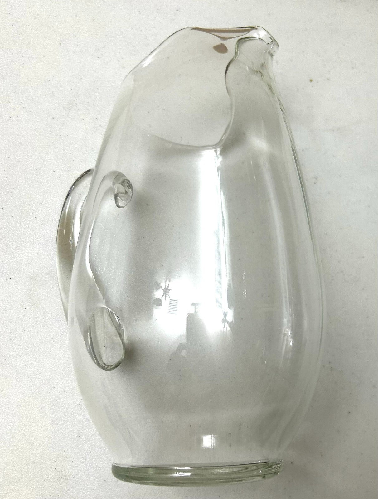 Vintage Libbey 10” Crystal Glass Sangria pitcher Ice Guard Mouth 2.5 Quarts