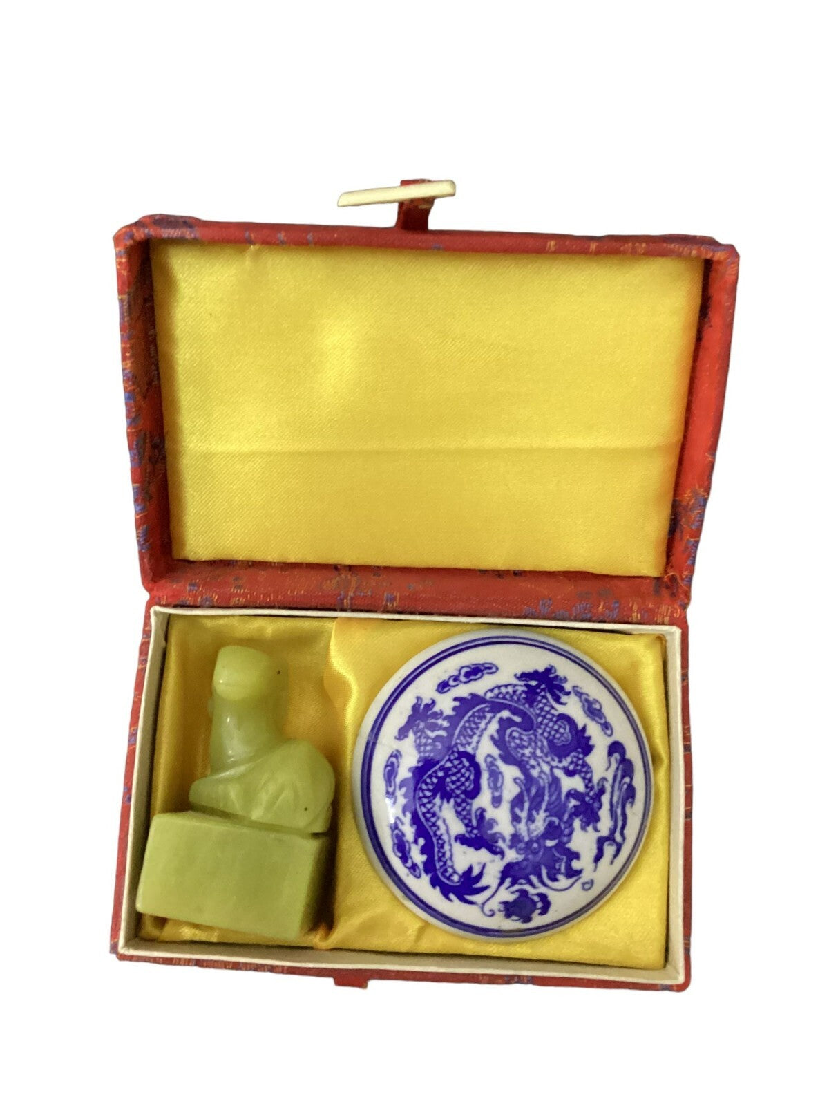 Asian Jade Signature Stamp With Red Ink
