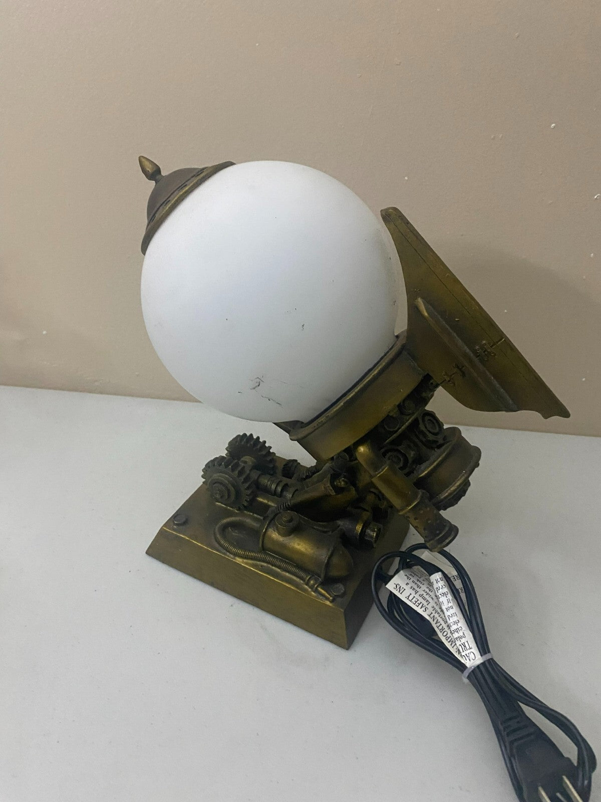 Steampunk Airship Illuminated Display Tabletop Lamp 11”