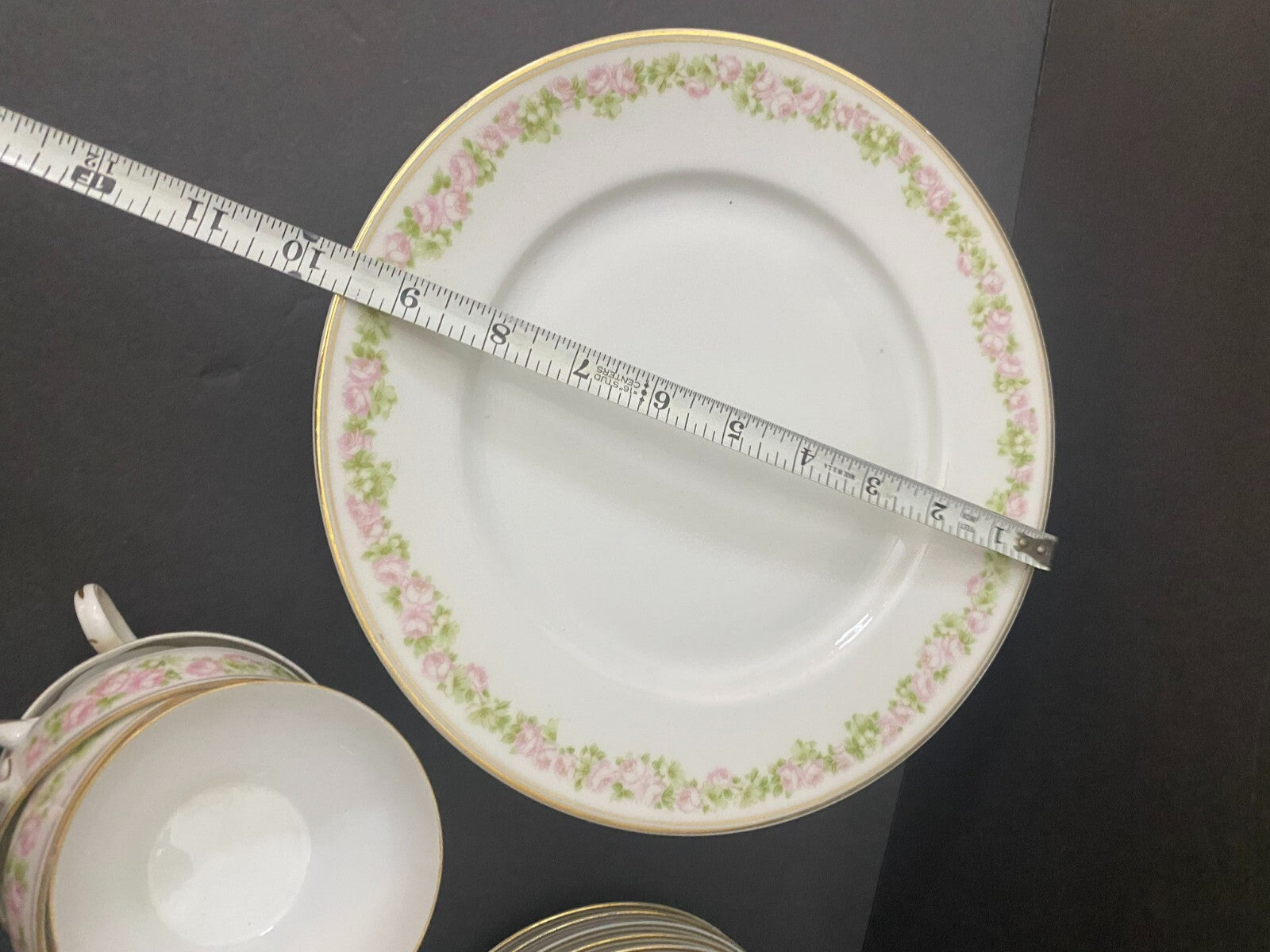 Bavaria White With Floral Design Set Of Plates, Coffee Cups And Saucers 19 Pcs