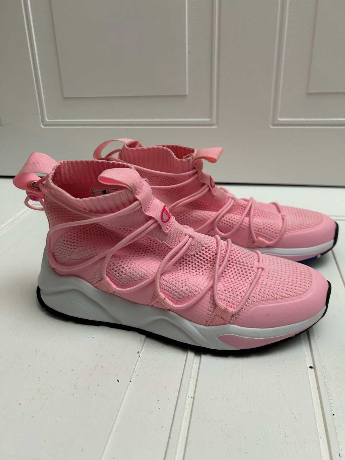 Champion Women Pink Rally Flux Adjustable High Top Sneakers Size 7