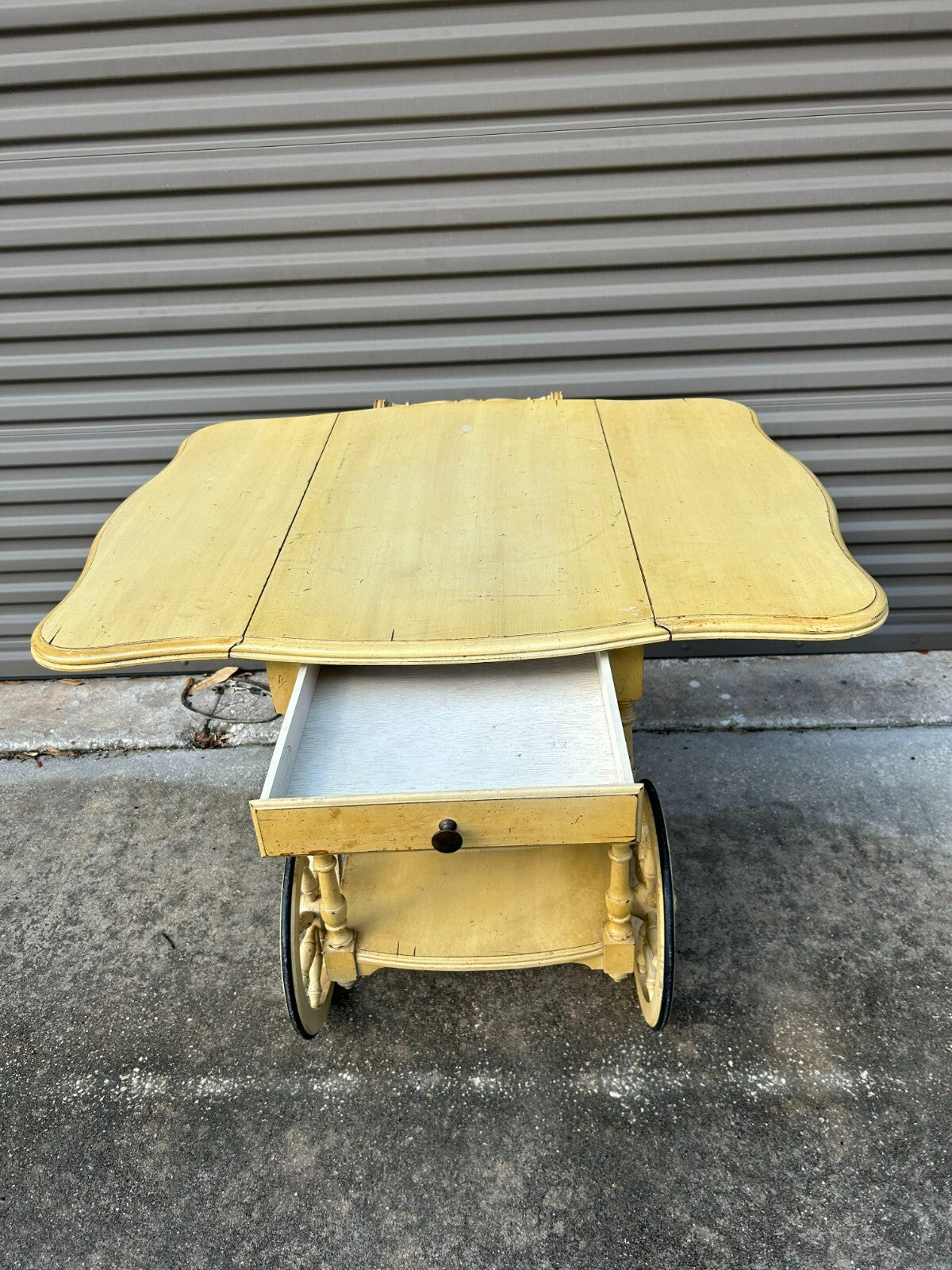 Vintage Ethan Allan Wooden Tea Cart