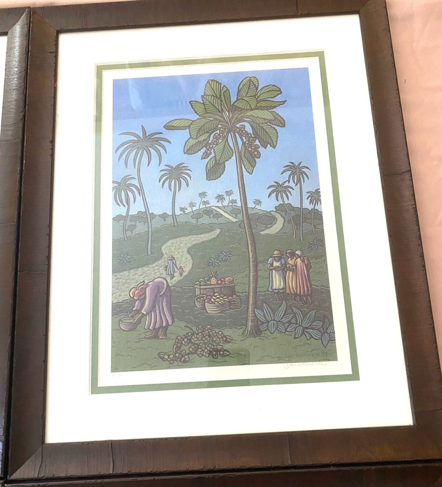 Set of 4 Wall Hanging Watercolor Arts By Jan Warwick